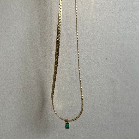 Elphaba Emerald Snake Chain Necklace